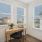 Desk with decor in multi use space