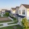 Beautiful landscaping among homes